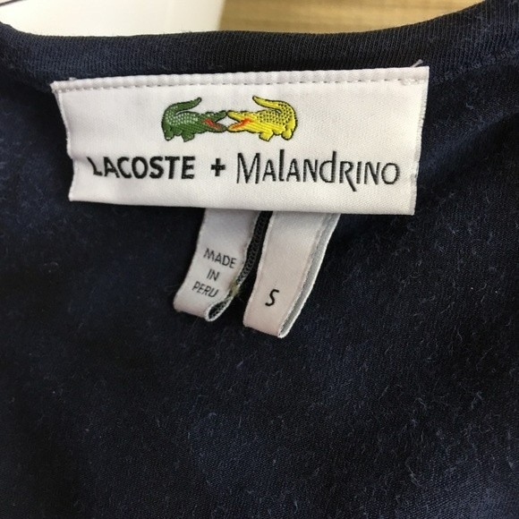 LACOSTE + MALANDRINO Twist Front Sleeveless Top Blouse Size S - Picture 9 of 9